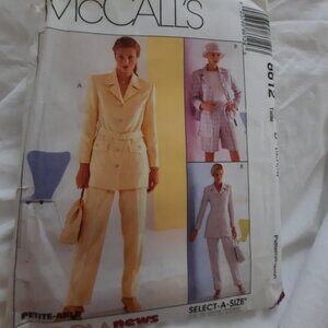 Uncut McCall's sewing pattern, vintage, 1997